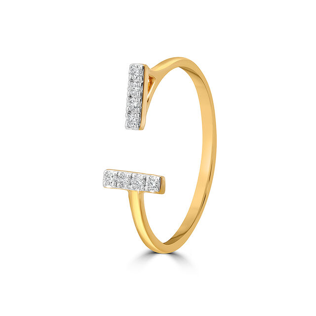 14ktyellow Gold Diamond Minimalist Finger Ring,,hi-res image number null