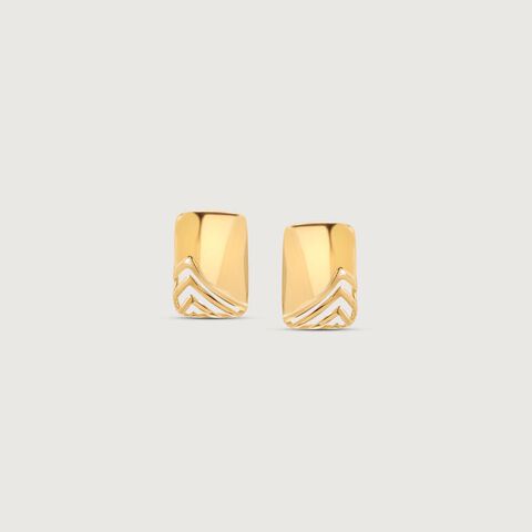 Sleek Rush Gold Stud Earrings