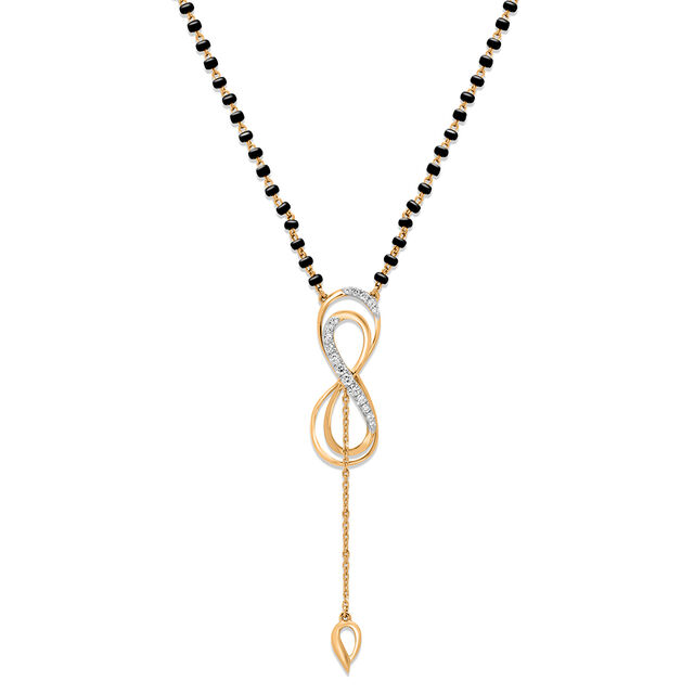 14KT Stunning Diamond Mangalsutra,,hi-res image number null