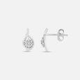 Delicate Bloom Silver Stud Earrings,,hi-res view 4