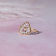 Radiant Bloom Gold & Diamond Finger Ring,,hi-res view 1