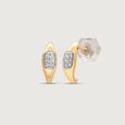 Chic Curve Diamond Hoop Earrings,,hi-res view 4