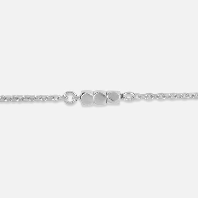 Beaded Elegance Silver Anklet,,hi-res image number null