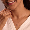 Twirl Charm 14KT Gold & Diamond Pendant with Chain,,hi-res view 2