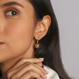 Twinkling Starscape 14KT Hoop Earrings,,hi-res view 2
