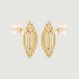 Intricate Architectural Gold Stud Earrings,,hi-res view 5
