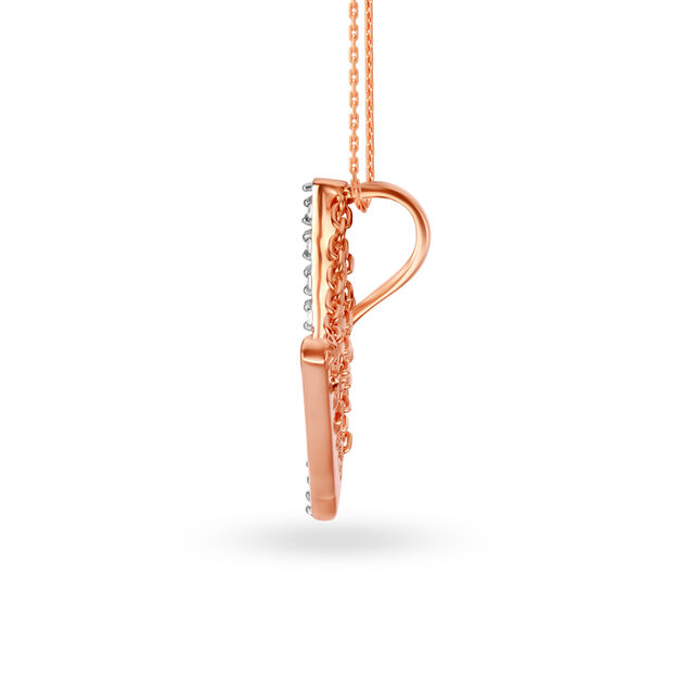 14KT Rose and Gold Triangle Pendant,,hi-res image number null
