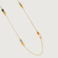 Mini Marvels 18KT Malachite Infinity Yard Chain,,hi-res view 5