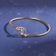 Twinkling Stars 14KT Diamond Bangle,,hi-res view 1