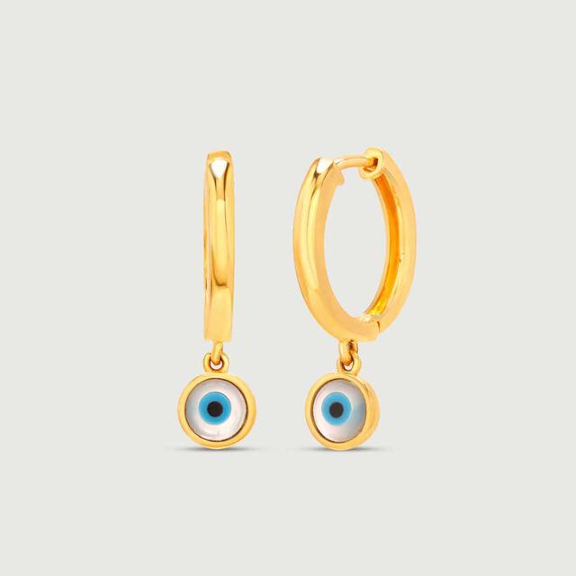 Guardian Eye Gold Hoop Earrings,,hi-res image number null