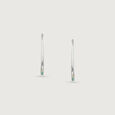 Sleek Radiant Silver Hoop Earrings,,hi-res view 5