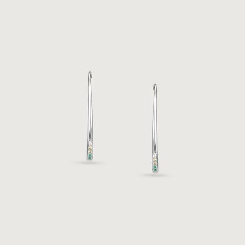 Sleek Radiant Silver Hoop Earrings