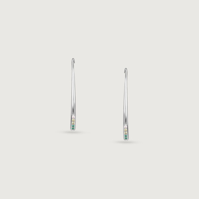 Sleek Radiant Silver Hoop Earrings,,hi-res image number null