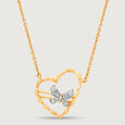 Winged Melody 14KT Gold  & Diamond Pendant with Chain,,hi-res view 3