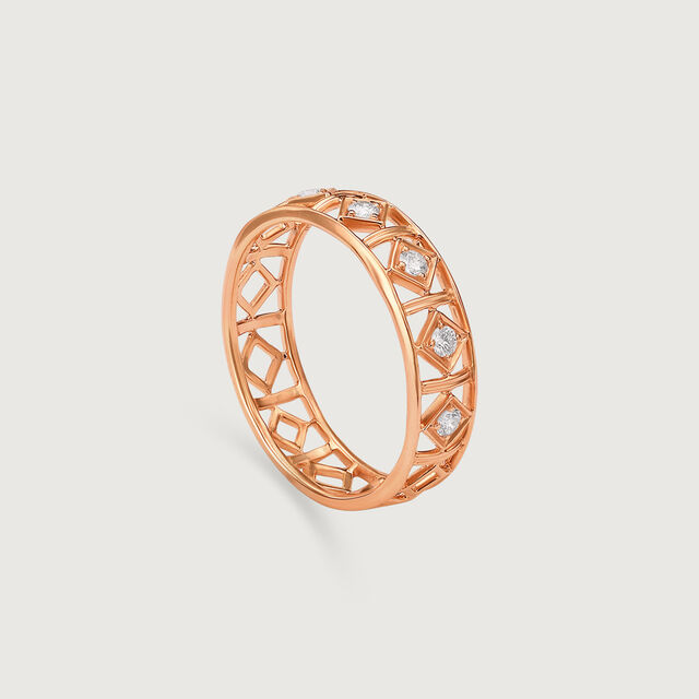 Prism Glamour Gold & Diamond Finger Ring,,hi-res image number null