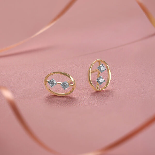 Oval Pop Diamond Earrings,,hi-res image number null