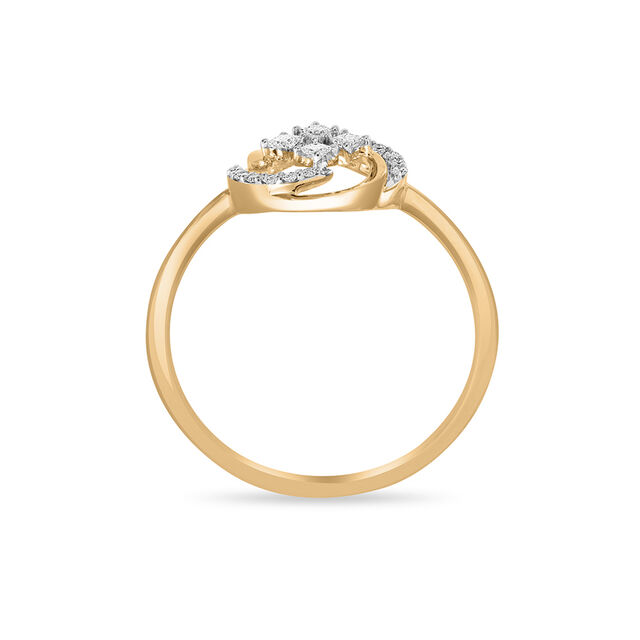 18 KT Yellow Gold Diamond Ring,,hi-res view 4