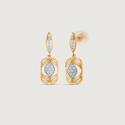 Arcade Shine Diamond Drop Earrings