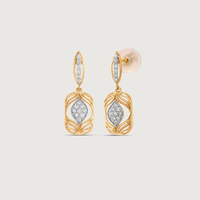 Arcade Shine Diamond Drop Earrings,,hi-res image number null