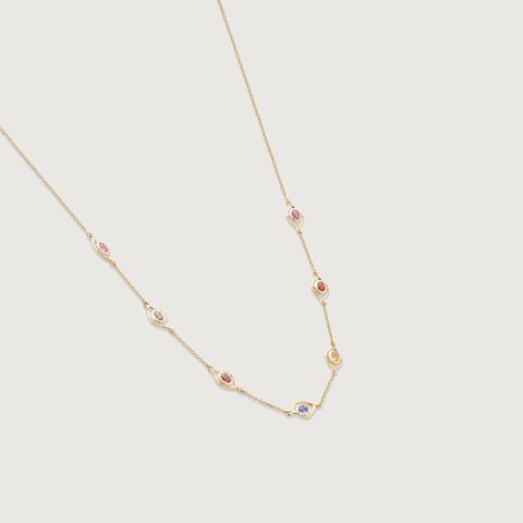 Lustrous Hue Sapphire Chain