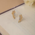 Radiant Sunburst 14KT Gold & Diamond Stud Earrings,,hi-res view 1