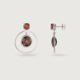 Contemporary Chic Silver Drop Earrings,,hi-res view 3