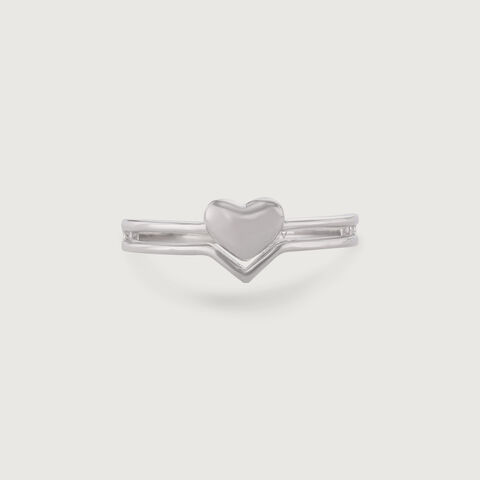Cute Heart Silver Ring