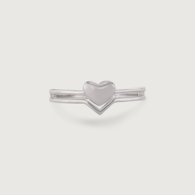 Cute Heart Silver Ring,,hi-res image number null