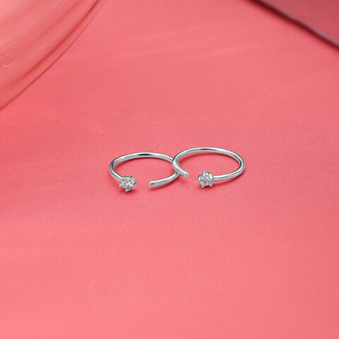 Modern Twist Silver Toe Rings