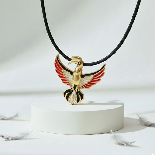 Hornbill Flair Silver Necklace,,hi-res image number null