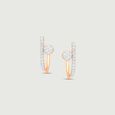 Glam Curve Diamond Hoop Earrings,,hi-res view 3