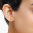 14KT Yellow Gold Sensuous Sparkle Diamond Stud Earrings,,hi-res view 3