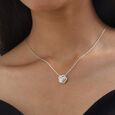 Rosette Glow Silver Pendant,,hi-res view 2