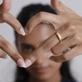 Sleek Tapered Gold Ring,,hi-res view 2