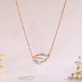 Dazzling Wave Gold & Diamond Necklace,,hi-res view 1