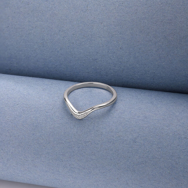 Soft Curve Silver Ring,,hi-res image number null