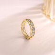 Linked Brilliance Gold & Diamond Finger Ring,,hi-res view 1