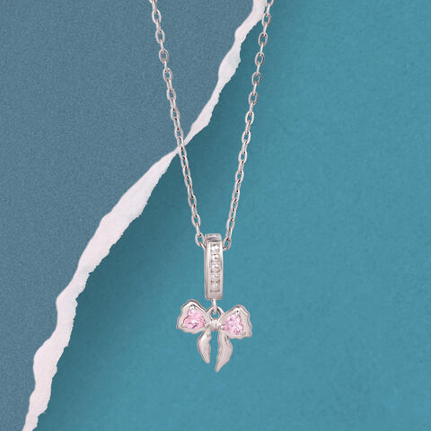 Pretty Bow Silver Pendant