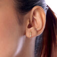 Twisty Gleam Diamond Earrings,,hi-res view 2
