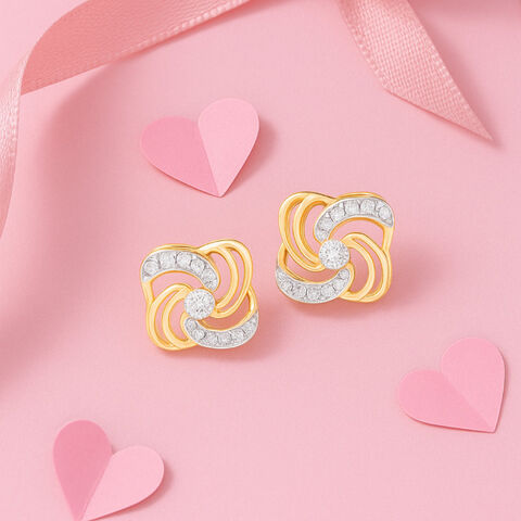 Swirl Pop Diamond Earrings
