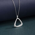 Sleek Triangle Silver Necklace,,hi-res view 1