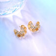 Couture Crystal 14KT Diamond & Citrine Stud Earrings,,hi-res view 1