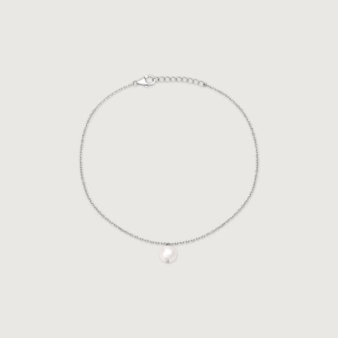 Shimmer Flex Single Silver Anklet