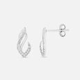 Chic Twirls Silver Earrings,,hi-res view 4