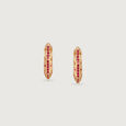 Dual Radiance Ruby & Diamond Hoop Earrings,,hi-res view 8