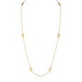 14KT Yellow Gold Pearl Chain With Butterfly Design,,hi-res view 1
