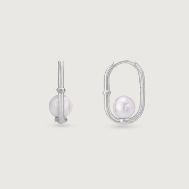 Bubble Loop Silver Hoop Earrings,,hi-res image number null