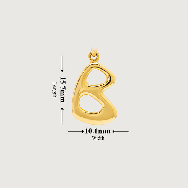 Letter Perfect 'B' Gold Pendant,,hi-res image number null
