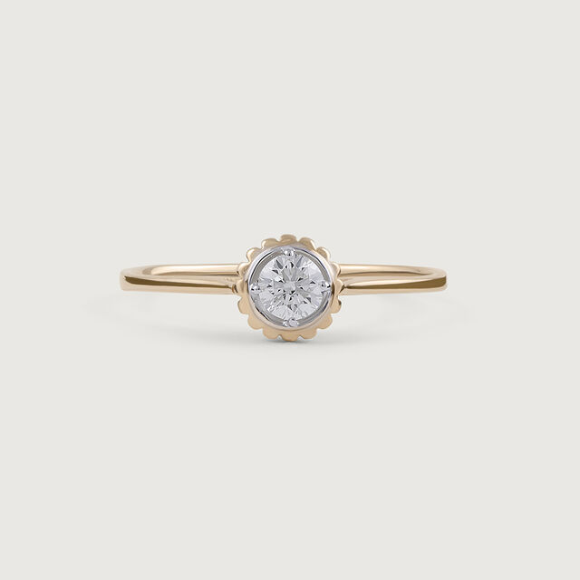 Blooming Beauty 14 kt Gold & Diamond Finger Ring,,hi-res image number null