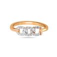 14KT Rose Gold Linked In Love Diamond Finger Ring,,hi-res view 1